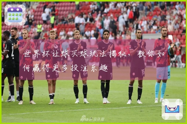世界杯让球买球玩法揭秘，教你如何赢得更多投注乐趣